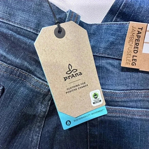 Prana Blue Hillgard Slim Jeans Medium Ozone Wash 40 x 34 - Picture 4 of 6